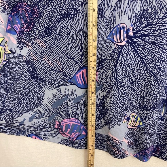 Tori Richard Honolulu Fish Print Ultra Soft Comfy Stretch Casual Dress Large - Picture 5 of 10